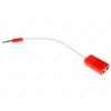 Переходник 3.5 Jack (M) - 2x3.5 Jack (F), Cason, стерео, 0,13м, красный