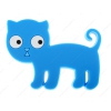 Скрутка для наушников Cason (Кот), пластик, синий