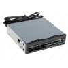 Считыватель универсальный 3.5" GINZZU GR-156UВ [SD/SDXC/SDHC/MMC + microSD/SDXC/SDHC, MS, CFI/CFII, M2, xD, USB3.0]