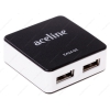 Внешний USB2.0 HUB 4-port Aceline [EA24-02] без блока питания (EU-186), аллюм. корпус, black+white