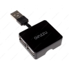 Внешний USB2.0 HUB 4-port GiNZZU [GR-414UB] мини, для ноутбука, без блока питания