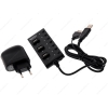 Внешний USB2.0 HUB 7-port GiNZZU [GR-487UA] Black, с блоком питания