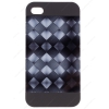 Накладка на корпус Cason для Apple iPhone 4/4S, пластик+металл, серебрянный