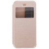 Флип-книжка FASHION для Apple iPhone 5/5S, кожа, золотой