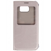 Флип-книжка Samsung S View Cover для Samsung Galaxy S6, кожа, золотой [EF-CG920PFEGRU]