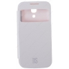 Флип-кейс InterStep IS-VIEW для Samsung Galaxy S4 mini, и/кожа, белый