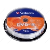 Диск DVD-R 4.7Gb Cake Box  10 шт. (Verbatim) 16x
