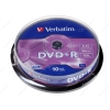 Диск DVD+R 4.7Gb Cake Box  10 шт. (Verbatim) 16x