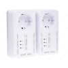 Адаптер Powerline UPVEL UA-252PSK [Комплект из двух адаптеров, HomePlug AV, 2x10/100 LAN, электророзетка]