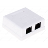 Настенная Розетка под Plug RJ45 кат.5 двойная  [8Р8С]