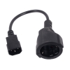 Кабель-переходник UPS->розетка VCOM (IE-320 C14 to Socket Type-F) 3Gx0,75mm VDE <CE002> (CE002-CU0.75-0.15M)