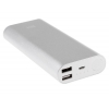 Портативный аккумулятор 16000 mAh Xiaomi Mi (3,6A, 2xUSB, вход 2A, метал. корпус, кaбель)[NDY-02-AL]