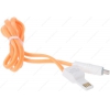 OTG Кабель DOUBLE USB 2in2 (кабель micro USB/OTG-USB-host, 1м, силикон, оранжевый, световой индикатор)