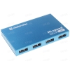Внешний USB2.0 HUB 7-port Defender [SEPTIMA SLIM] c блоком питания, алюм. корпус