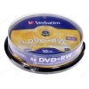 Диск DVD+RW 4.7Gb Cake Box 10 шт. (Verbatim)  4x