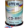 CD-R TDK   700Mb 52x sp. <уп.100  шт>  на  шпинделе