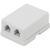 Настенная Телефонная розетка RJ12 двойная  [6P4C]