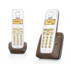 Радиотелефон Gigaset A130 DUO Dark brown [DECT, GAP, ЖК, Caller ID, коричневый]