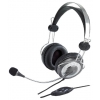 Наушники GENIUS Headset HS-04SU black (Noise-Canceling mic, In-line volume control, 2*3.5mm mini jack)