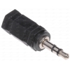 Переходник 2.5 mm Jack (F) - 3.5 mm Jack (M), DEXP [A25JF35JMBPl] Черный пластик, стерео