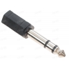 Переходник 6.3 mm Jack (M) - 3.5 mm Jack (F), DEXP [A63JM35JFBP] Черный, пластик, стерео