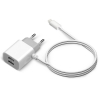 Универсальное зарядное устройство Jet.A от сети 220В UC-I14 (2 USB-портa, 2.1А, встроенный кабель lightning 8 pin) Цвет - белый (UC-I14 White)