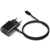 Универсальное зарядное устройство Jet.A от сети 220В UC-I14 (2 USB-портa, 2.1А, встроенный кабель lightning 8 pin) Цвет - чёрный