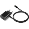 Универсальное зарядное устройство Jet.A от сети 220В UC-S14 (2 USB-портa, 2.1А, встроенный кабель micro USB) Цвет - чёрный (UC-S14 Black)