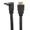 Кабель HDMI (M) - HDMI (M), 5m, DEXP [HMHM050SiBlRA] Угловой коннектор; вер. 1.4; Черный