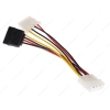 Переходник питания Molex->Molex+SATA