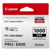 Картридж Canon PFI-1000 MBK для  IJ SFP PRO-1000 WFG. Матовый чёрный. 80 мл. (0545C001)