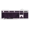 Клавиатура проводная Oklick 740G Multimedia, подсветка, White/Black USB