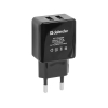 Сетевое зарядное устройство DEFENDER UPA-12 2 порта USB, 5V/2А черный (83531)