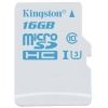 Флеш карта microSDHC 16Gb Class10 Kingston SDCAC/16GB + adapter