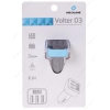 AЗУ USB Neoline Volter D3, 3,1А, 3xUSB, вольтметр, черный