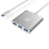 Разветвитель USB-C Hiper C4 4порт. серебристый