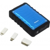 Внешний аккумулятор Defender ExtraLife Discovery (2xUSB 2.1A, 10400mAh, 3 адаптера, фонарь, IP-65,  Li-Ion) <83624>