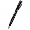 Ручка перьевая Visconti Divina Black G8 корп черн смола ребра сер 925пр перо М пал 23кт (Vs-263-G8M) (263G8M)