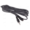 Кабель 3.5 Jack (M) - 3.5 Jack (F), 2m, DEXP [H020-JJF-M] В оплетке; Черный