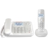Телефон teXet TX-D7055A Combo [Проводной+трубка, повт. наб., регул. уров гром., свет. инд. выз., тел.кн.50 зап., белый]