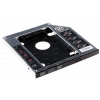 Адаптер подключения HDD 2.5'' в отсек привода ноутбука DEXP [AT-DH01] SATA/mSATA, 9.5мм металл
