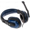 Наушники Defender Warhead G-190 [охват., закрытые, 20–20000 Гц, микр., рег.громкости, каб. 2.5м, разъем 2x3.5мм, синие]