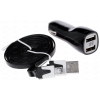АЗУ microUSB, QUMO Energy (4А, 2xUSB, дата-кабель, 1м, черный)