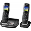 Радиотелефон Panasonic KX-TGJ322RUB, черный [DECT, GAP, ЖК, АОН, Caller ID, блок.вызовов]