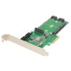 Контроллер PCI-E 2.0 to 4 port SATA3 (6Gb/s) + 2 порта mSATA, RAID (0, 1, 10, JBOD), Hyper Duo,чип Marvell 88SE9230, FG-EST14A-1-BU01, OEM Espada (40056)