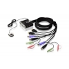 KVM-переключатель USB HDMI AUD 2PORT W/CAB CS692-AT ATEN КВМ Переключатель/Switch ATEN {CS692-AT} электрон, HDMI+KBD+MOUSE+AUDIO, 1> 2 блока/порта/port USB, со встр. KVM-шнурами USB+Audio 2x1.2м., (1920x1200;HDCP;DynaSync (EDID);консоль управления - USB;DDC2B)