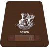 Кухонные весы Saturn ST-KS7235 Белые с коричневым принтом (Brown)