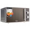 Микроволновая печь Midea MM720CMF [20л, 700Вт, соло, мех. управление, эмаль легкой очистки] серебристный/зеркальный