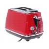 Тостер DeLonghi CTO 2003.R [ 900 Вт, отделений 2 , тостов 2 , управление механическое, разморозка, подогрев ] красный