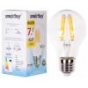 Лампа светодиодная Smartbuy A60 Filament [7Вт, E27, 3000К теплый свет, 560 лм]